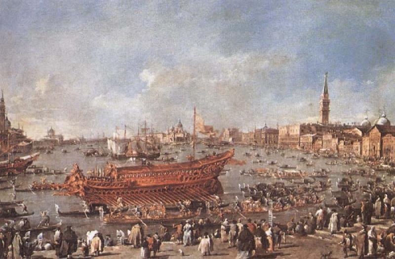Francesco Guardi Departure of Bucentaure towards the Lido of Venice on Ascension Day Spain oil painting art